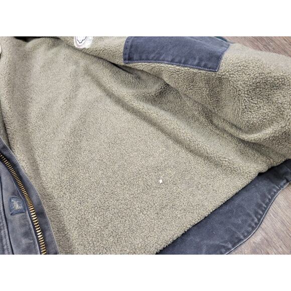 Carhartt J164 PTL Dearborn Coat XL-R Gray Sherpa Lined Chore Detroit Jacket - Picture 2 of 6